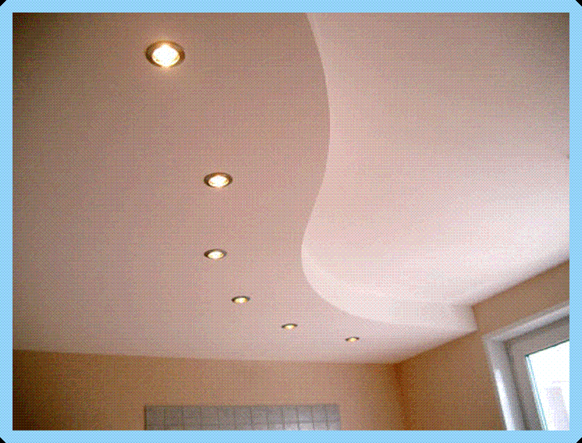 Гипсокартонные потолки в зале